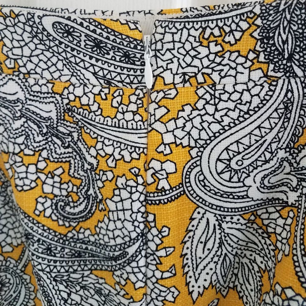 Yellow, White & Black Print Pencil Skirt - Picture 8 of 11